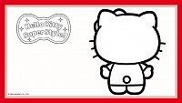 Colorea a Hello Kitty de espaldas