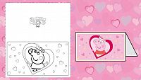 Felicita San Valentín con la tarjeta de Peppa