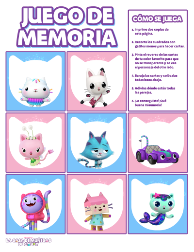 Juego de memoria. Cara A