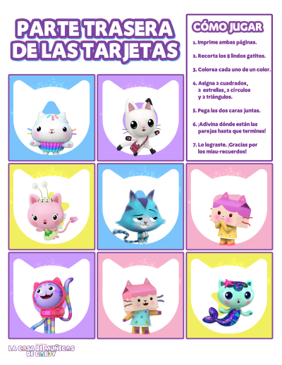 Juego de memoria. Cara B