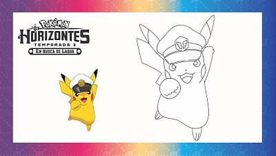 Colorea a Capitán Pikachu