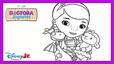 Colorea a Doc con Lambie y Felpita