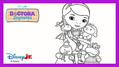 Colorea a Doc con todos sus juguetes