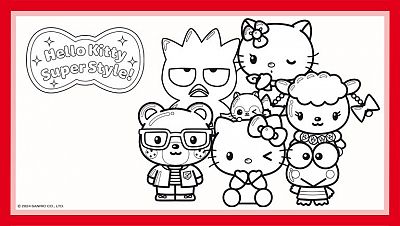 Colorea a Hello Kitty y sus amigos