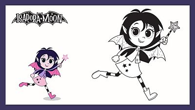 Colorea a Isadora corriendo