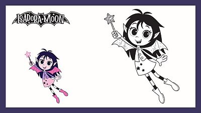 Colorea a Isadora volando