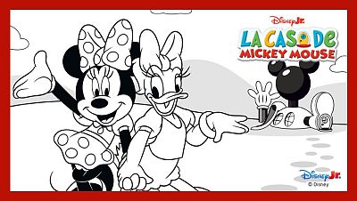 Colorea a Minnie y Daisy