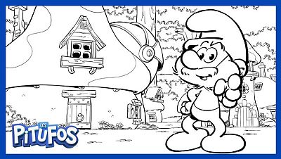 Colorea a Papá Pitufo