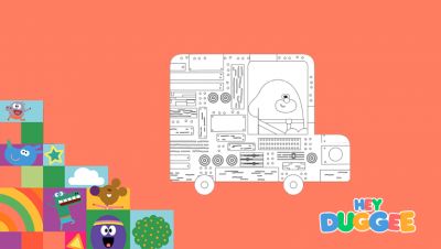 Duggee conduce una van