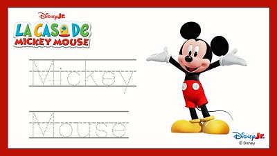 Escribe los nombres de tus amigos de La casa de Mickey Mouse