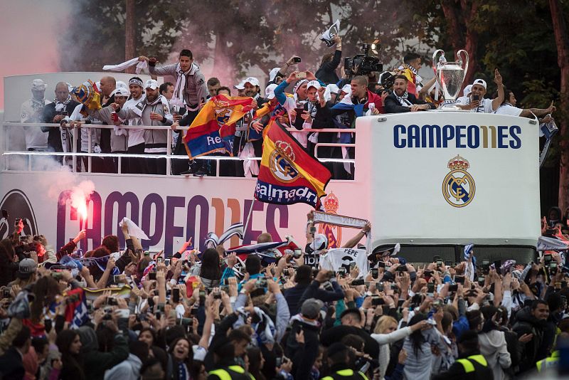 Final Champions 2016: El Madrid celebra su Undcima