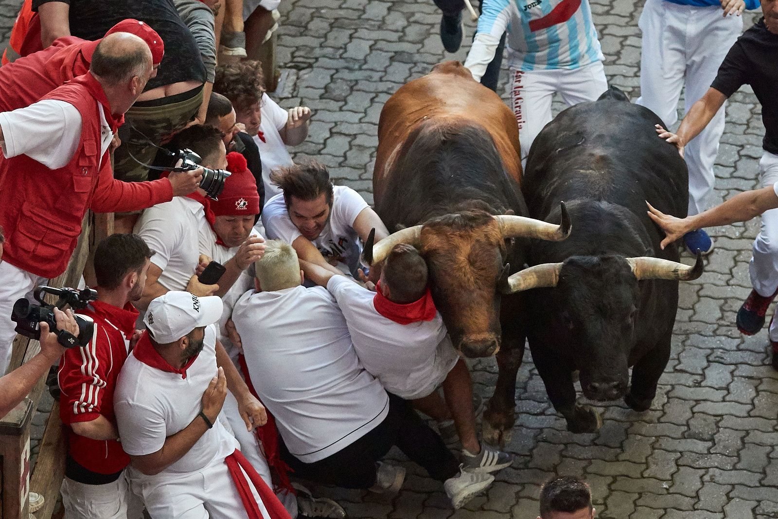 El quinto encierro de San Fermn 2019, en imgenes