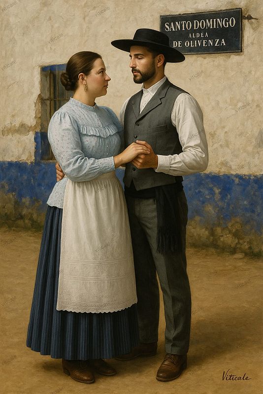Pareja con atuendo de uso diario