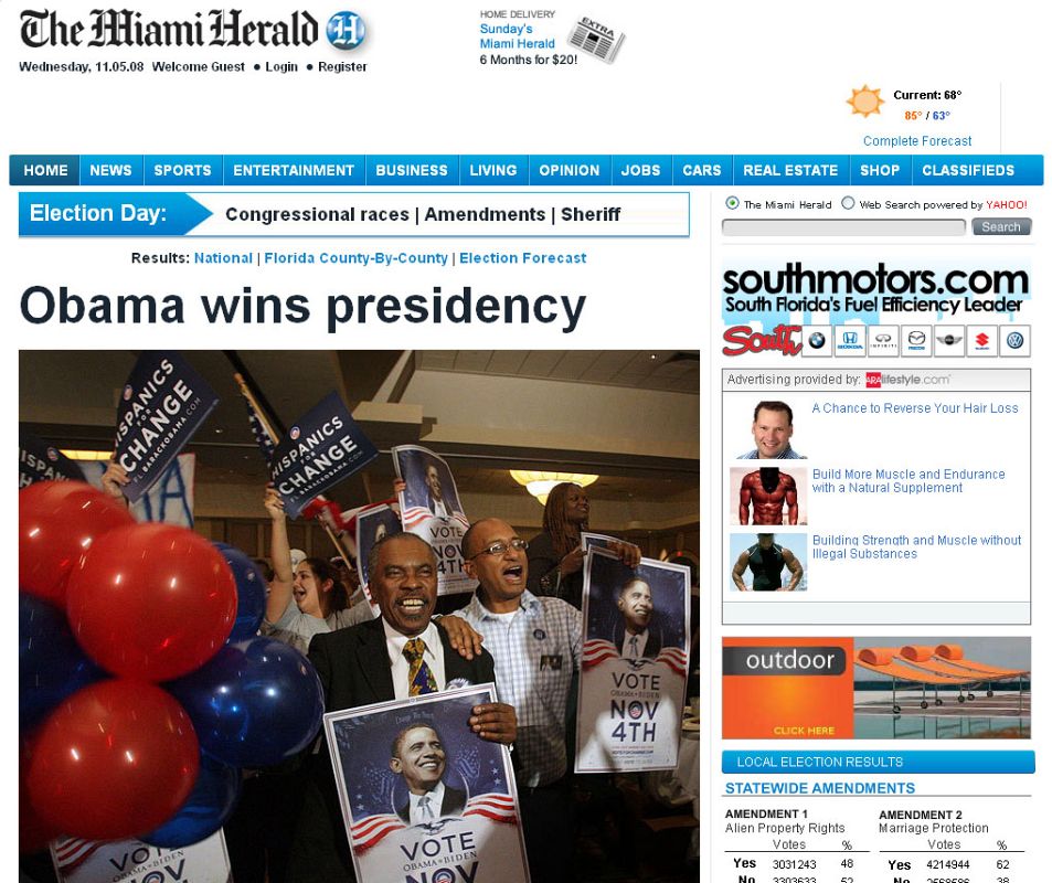"Obama se hace con la presidencia"