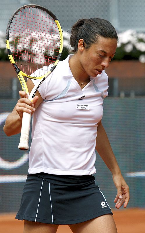 Schiavone durante el partido ante la checa Petra Kvitova.