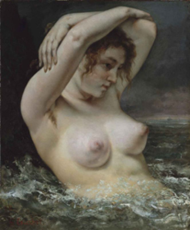 Gustave Courbet. "Mujer en las olas", 1868