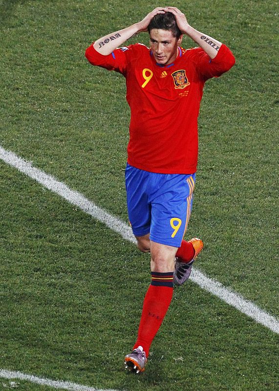 Torres se lamenta de una ocasión clara de gol