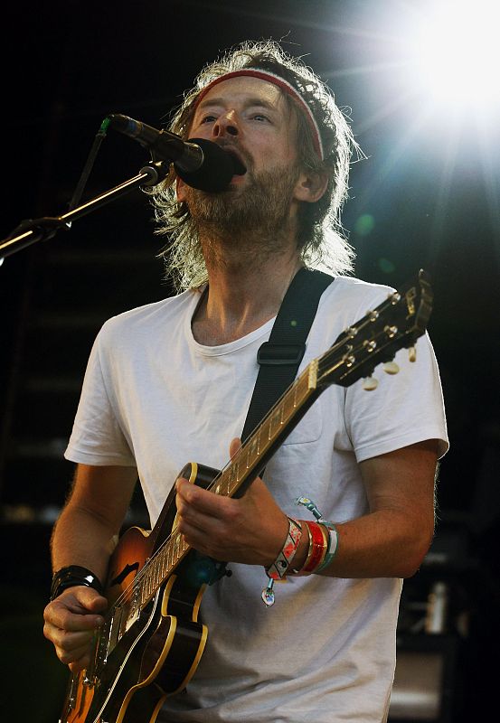 Thom Yorke, de Radiohead, actuó el viernes en el festival de Glastonbury