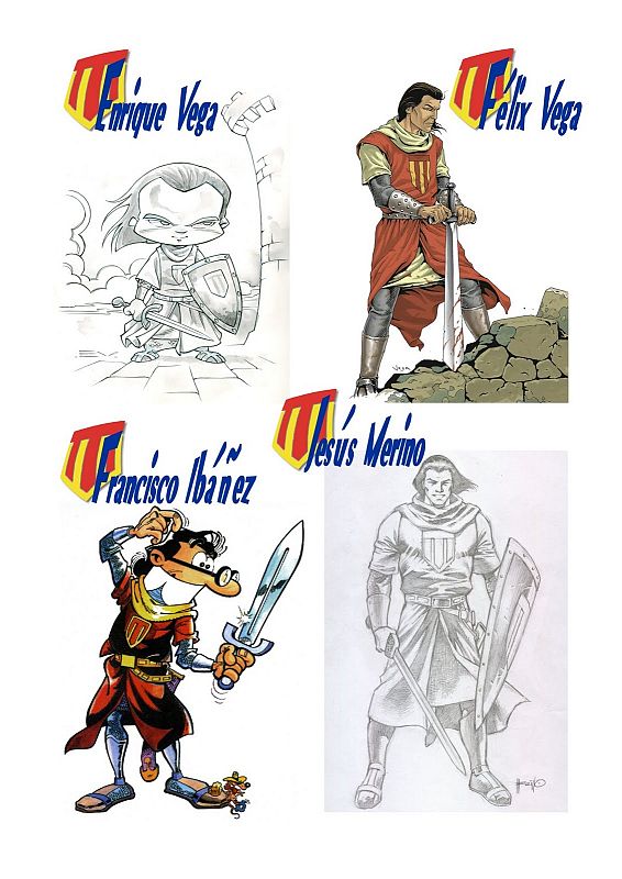 Homenajes a 'El Capitán Trueno', de Enrique vega, Féliz Vega, Francisco Ibáñez y Jesús Merino
