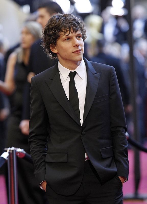 Jesse Eisenberg, best actor nominee for "The Social Network," arrives at the 83rd Academy Awards in Hollywood, California.