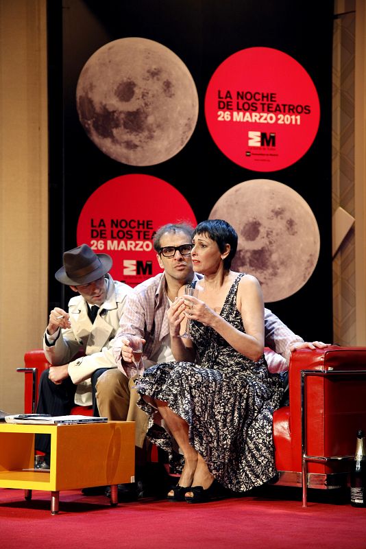 La comedia 'Tócala otra vez, Sam' de Woody Allen, en el teatro Maravillas, del barrio madrileño de Malasaña. En el reparto, Luis Merlo y María Barranco.