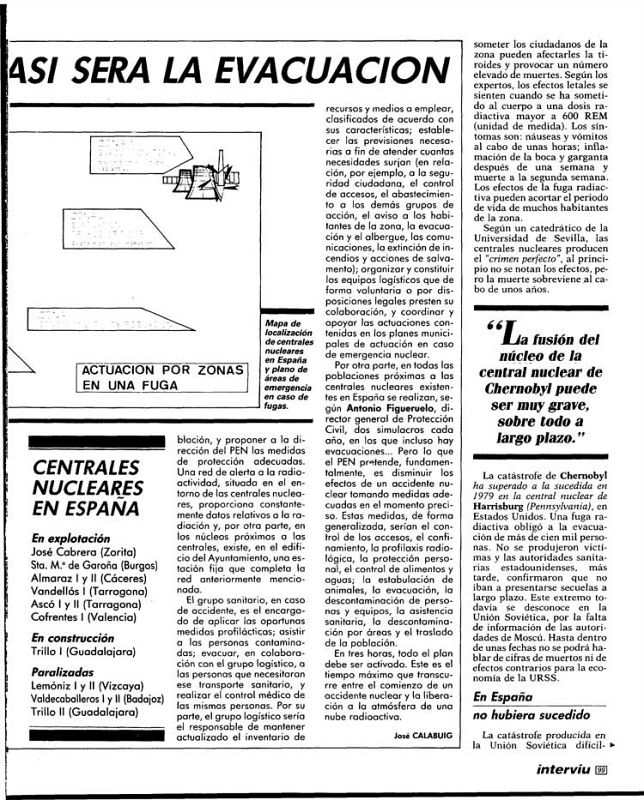 Unos días depués del desastre la revista "Interviú" publicaba un extenso reportaje