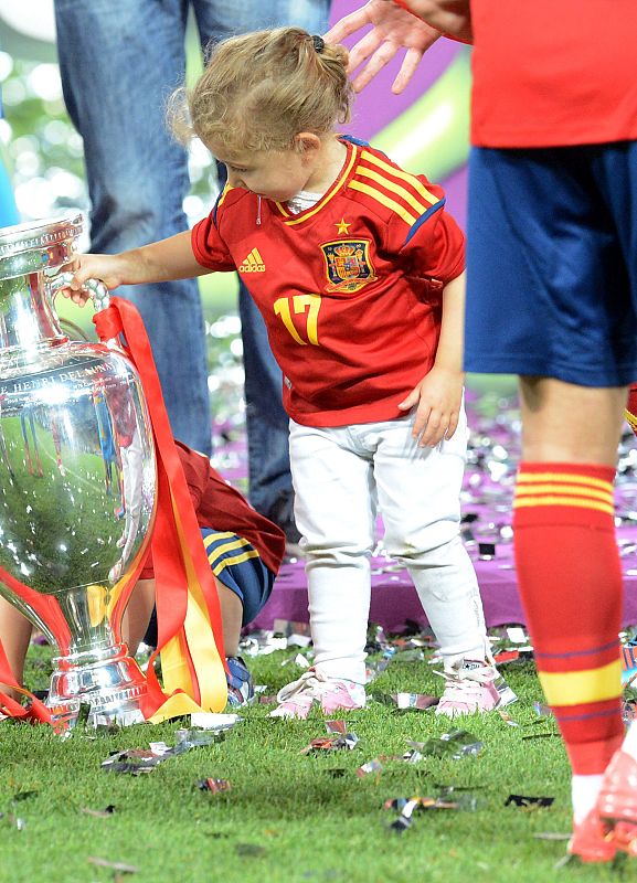 Los hijos de los jugadores han participado en la celebración