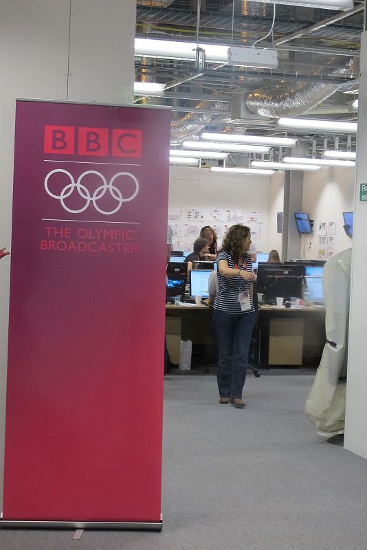 El interior de la zona de la BBC en el centro de televisión