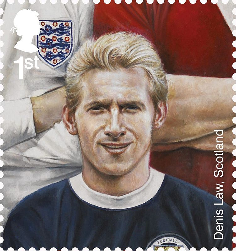 DENIS LAW EN LOS SELLOS CONMEMORATIVOS DEL 150 ANIVERSARIO DE LA FEDERACIÓN INGLESA DE FÚTBOL