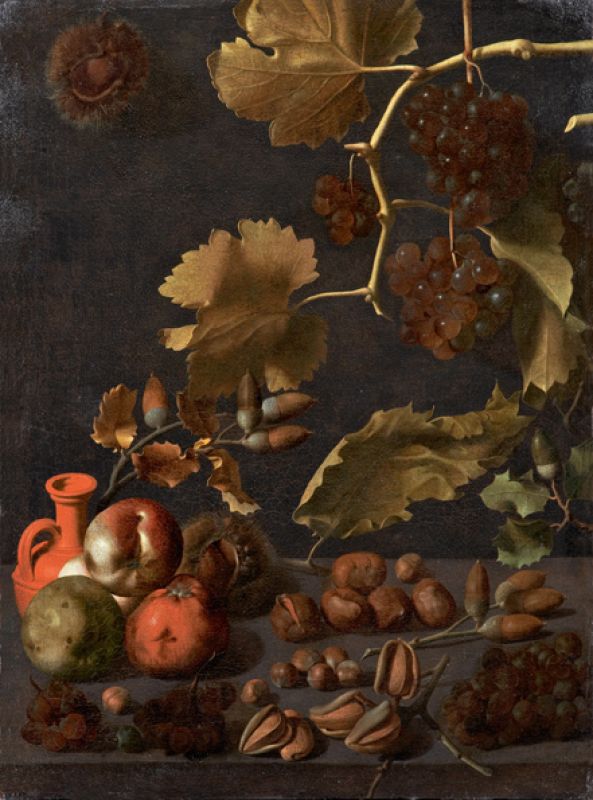 'Bodegón con uvas, manzanas, nueces y jarra de terracota', de Juan Fernández El Labrador