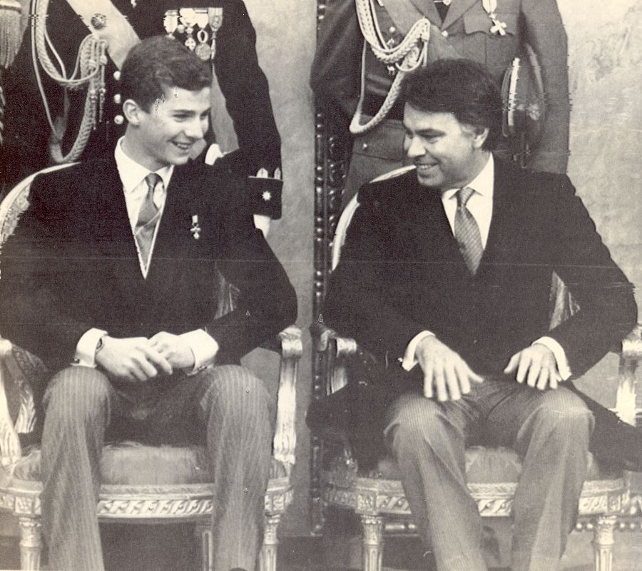 El príncipe Felipe con el expresidente del Gobierno Felipe González