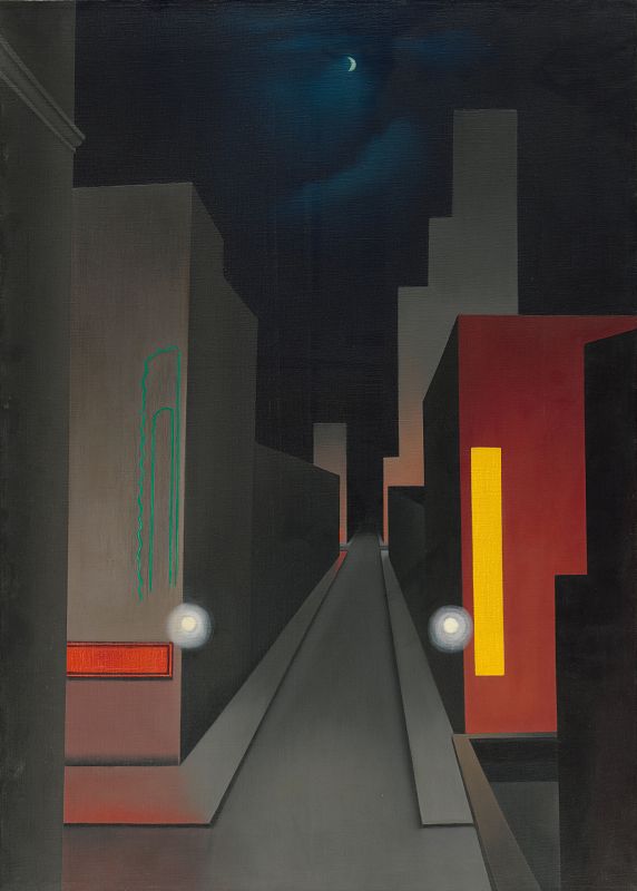'New Moon, New York' (1945). George Ault.