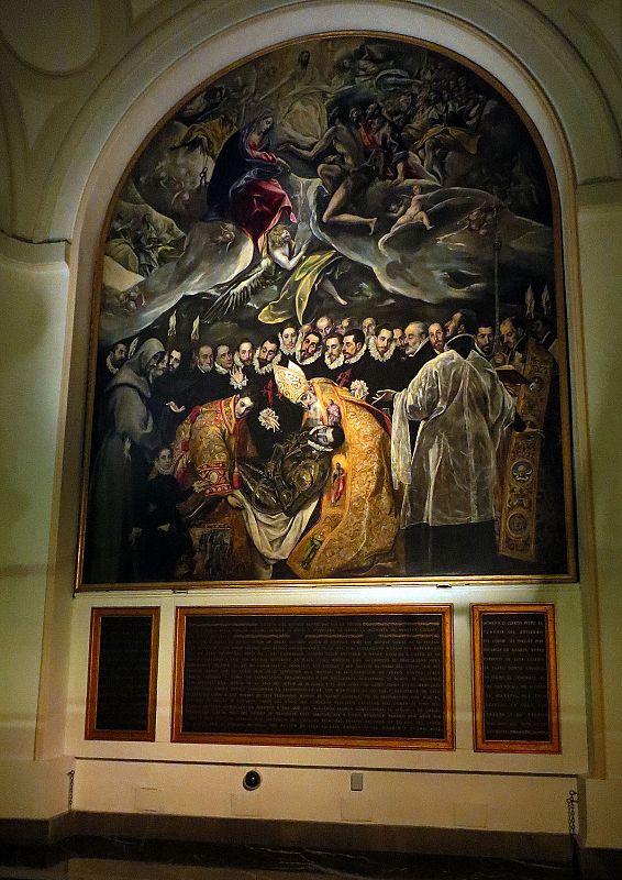 'El entierro del Conde de Orgaz', óleo pintado en estilo manierista por El Greco. En la iglesia de Santo Tomé de Toledo