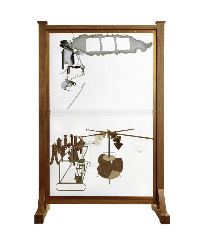 MARCEL DUCHAMP, "El gran vidrio (La novia desnudada por sus solteros, incluso) 1915 ¿ 1923 / 1991 ¿ 1992, 2ª versión