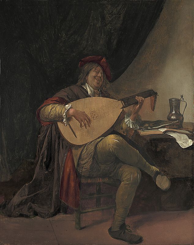 Jan Havicksz Steen, "Autorrertato con laud", 1663-65