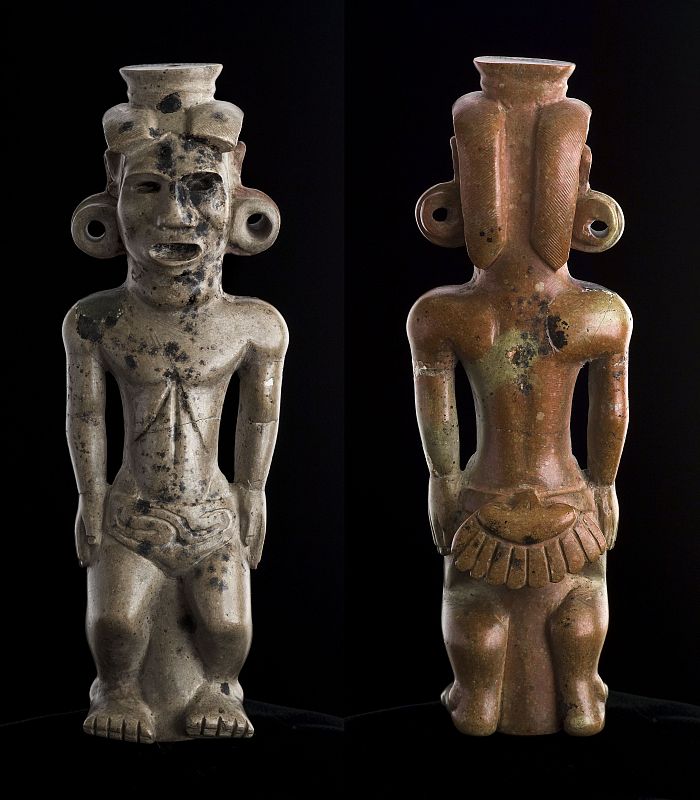 Artista Adena o Hopewell, Pipa con forma humana (100 A.C.)