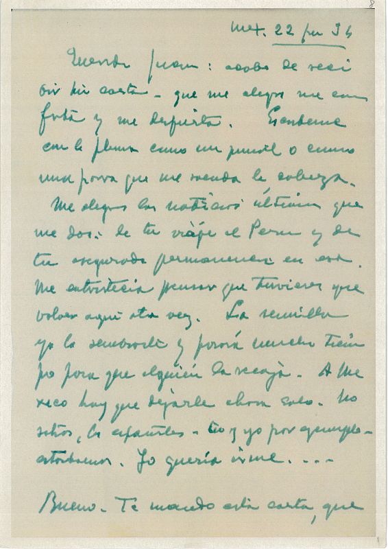 1954, Carta de León Felipe a Juan Larrea