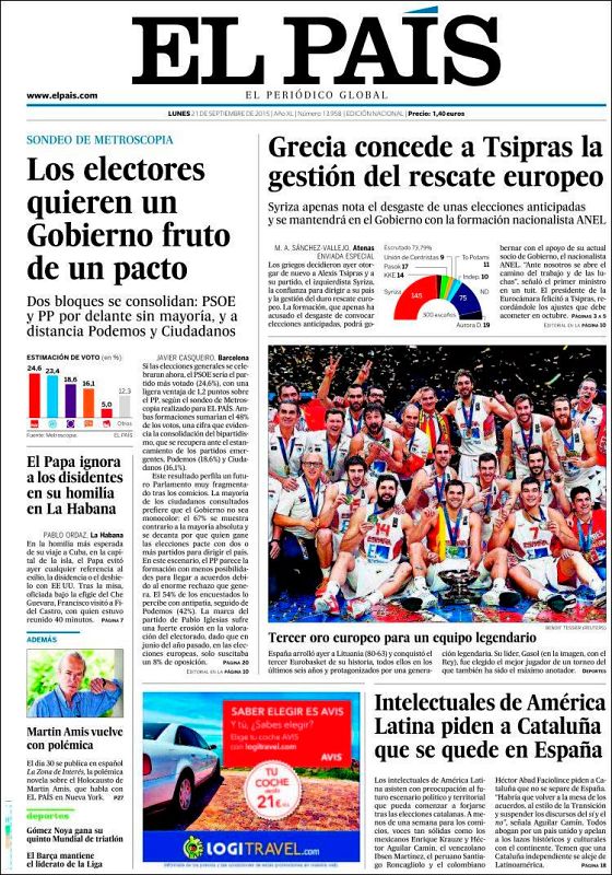 Sport destaca la "arrolladora" victoria de España en la final del Eurobasket.