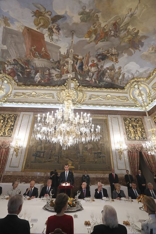 Almuerzo en el Palacio Real previo a la entrega del Cervantes