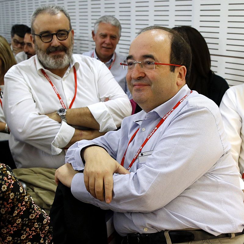 El primer secretario del PSC, Miquel Iceta, durante la reunión del Comité Federal