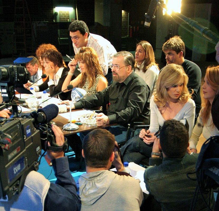 Chicho, en un casting para "Un, dos, tres, a leer esta vez" en 2004