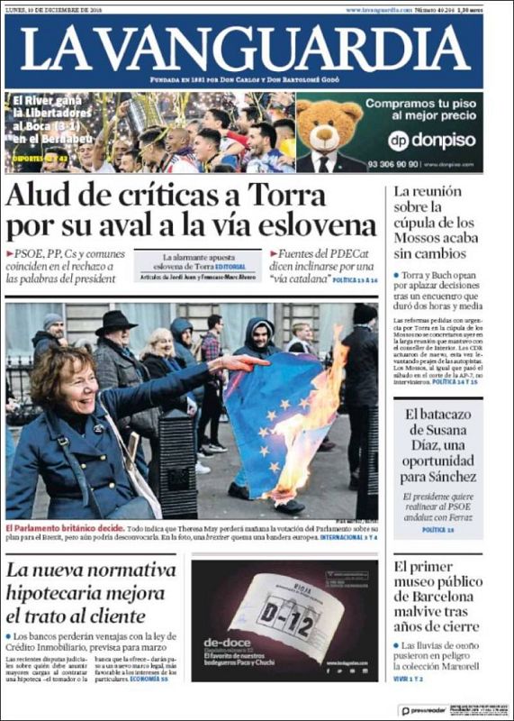 Portada La Vanguardia