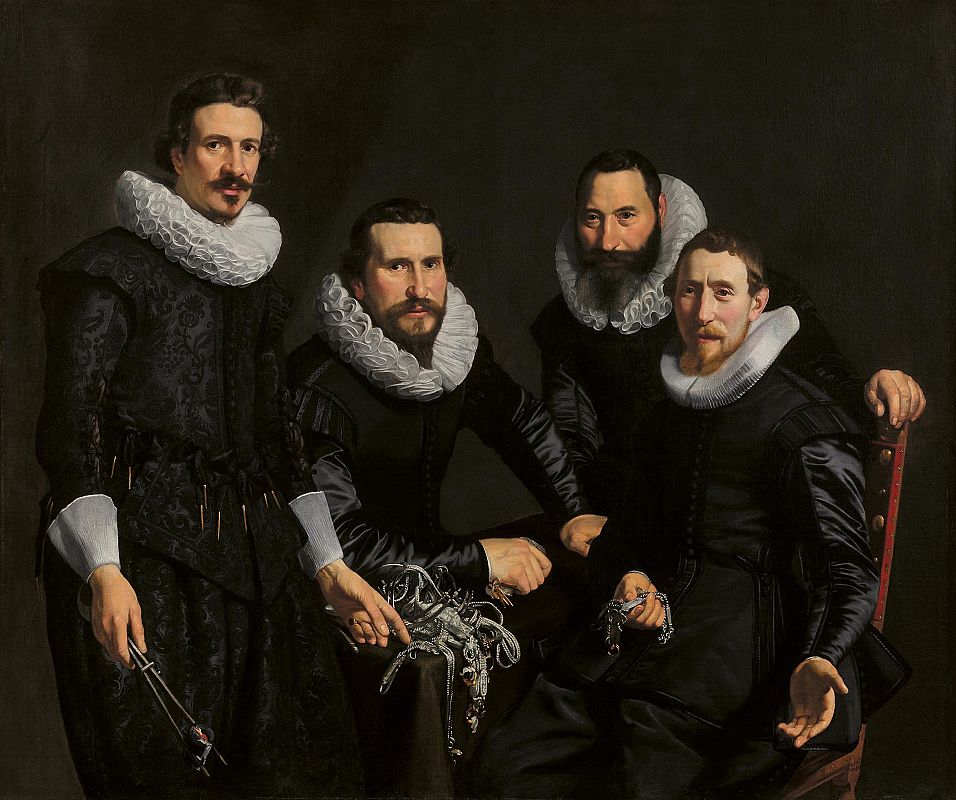 Síndicos del gremio de orfebres de Ámsterdam, 1626-1627. Thomas de Keyser (Ámsterdam, 1596/1597-1667).