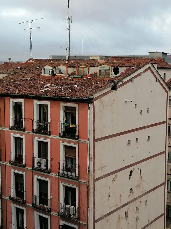 Edificios colindantes afectados