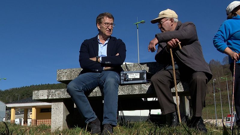 Feijóo se estrena en campaña en Pedrafita do Cebreiro (Lugo)