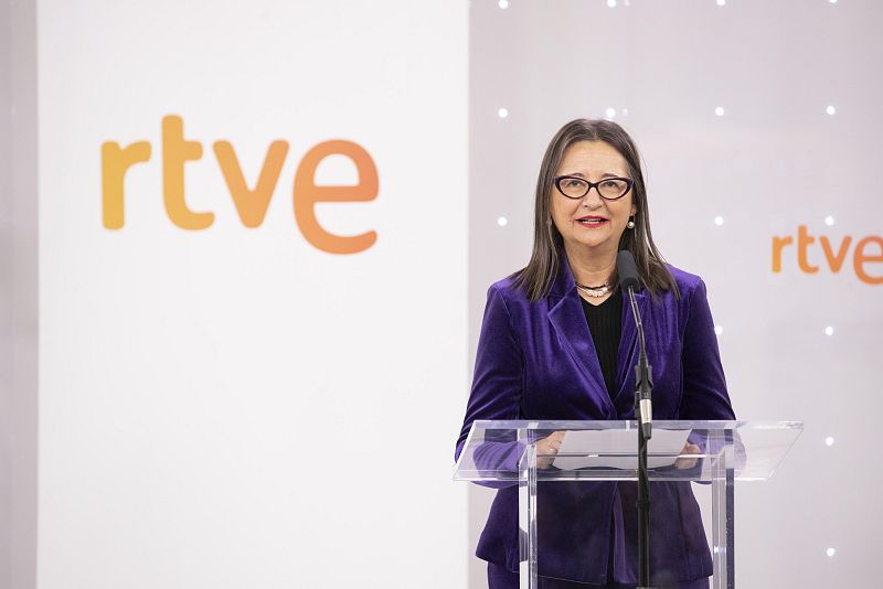 Elena Sánchez Caballero, presidenta interina de RTVE, en un acto de Impulsa Visión.