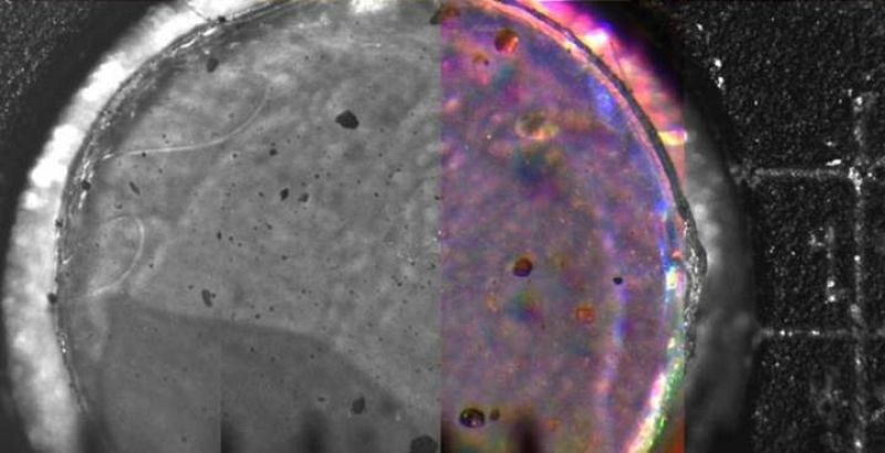 Imagen tomada por la sonda Phoenix en el círculo ártico de Marte