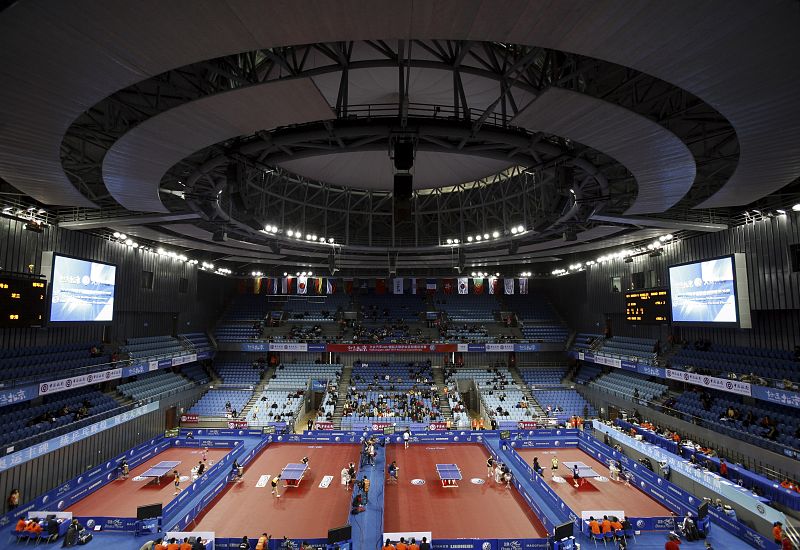 Pabellón de la Universidad de Pekín. Tenis de mesa.