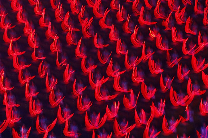 Participants take part in the opening ceremony of the Beijing 2008 Olympic Games at the National Stadium