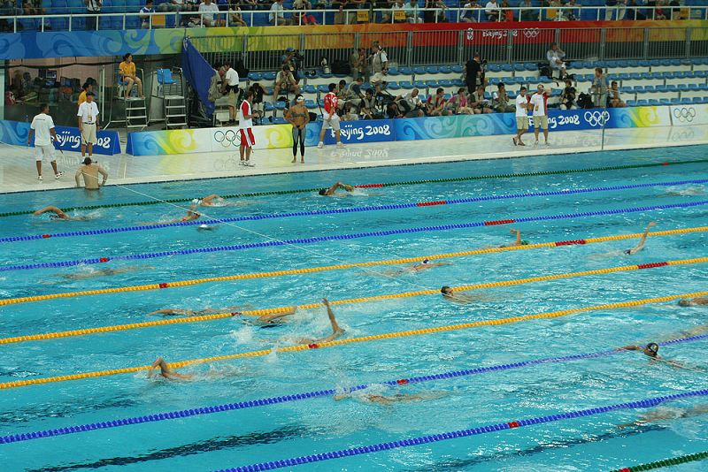 Entrenamiento en la piscina
